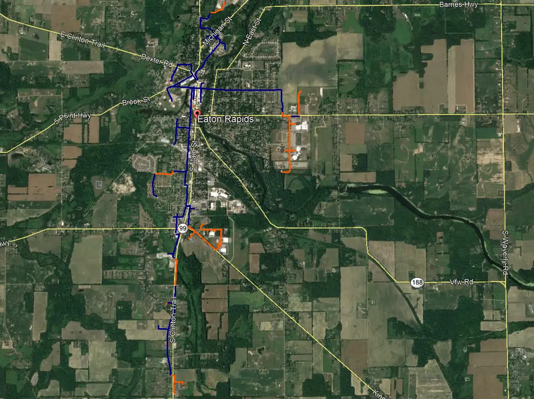 City of Eaton Rapids fiber map